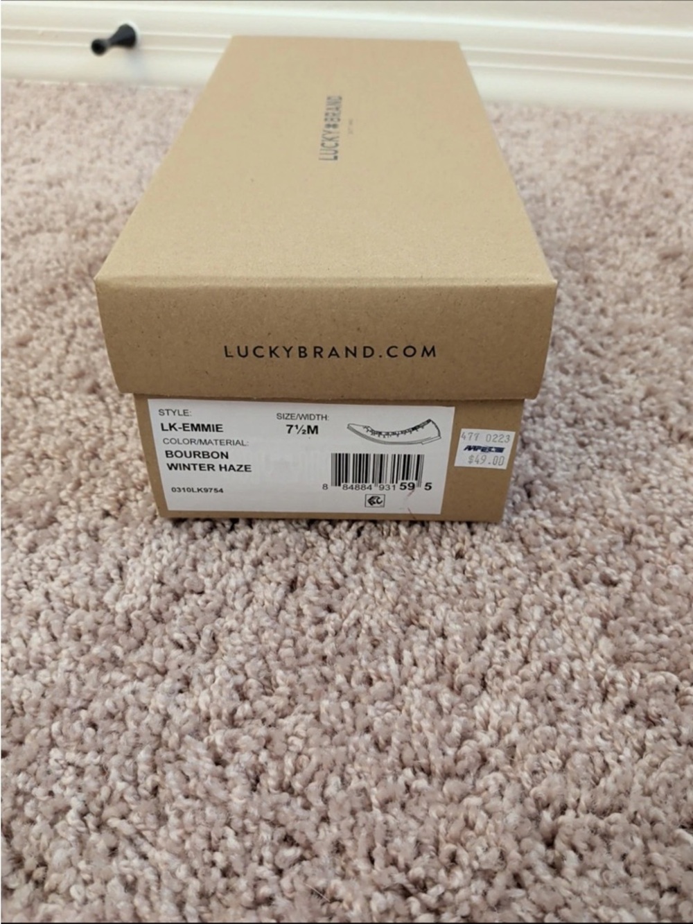 Lucky Brand Blush Tan Ballet Flats Leather Emmie Size 7.5M - Picture 9 of 9